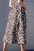 Brown Motif Wrap Skirt